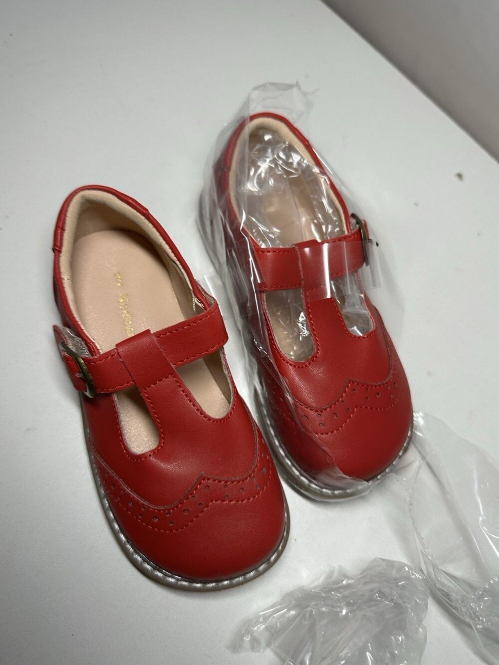 Nedaan Toddler Girl Mary Jane Flat Dress Shoes Red Sz 3-9